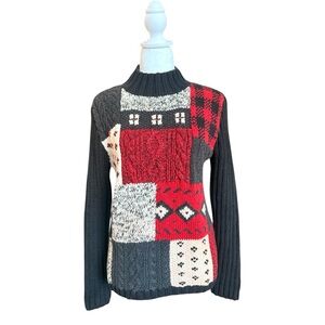 Liz Claiborne Cotton Blend Mock Neck Sweater